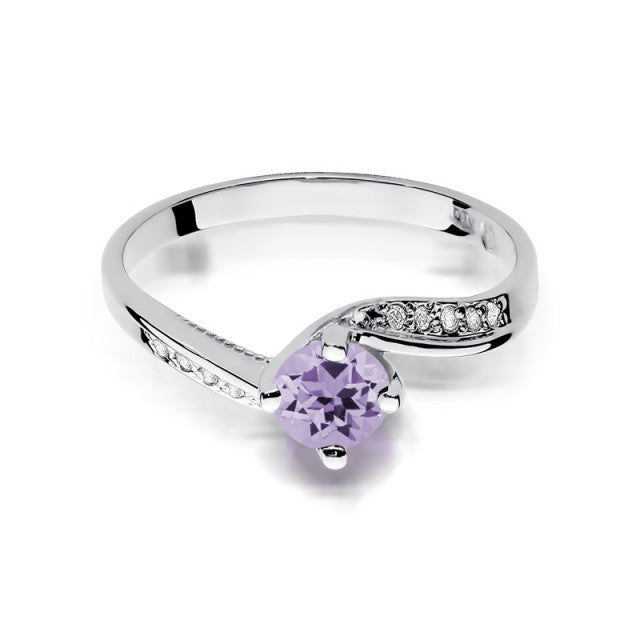 Inel Aur 14k cu Ametist 0.50 ct