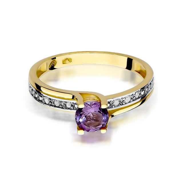 Inel Aur 14k cu Ametist 0.50 ct