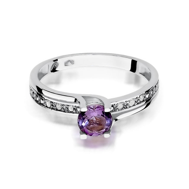 Inel Aur 14k cu Ametist 0.50 ct