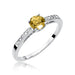 Inel Aur 14K cu Citrin 0.50 ct si Diamante Naturale 0.05 ct