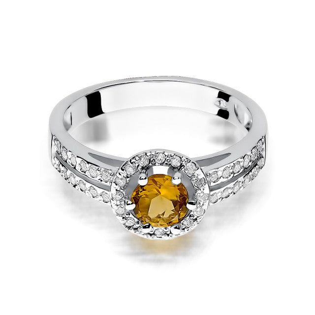 Inel Aur 14K cu Citrin 0.50 ct