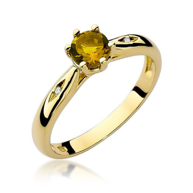 Inel Aur 14K cu Citrin 0.50 ct