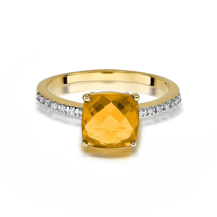 Inel Aur 14K cu Citrin 2.00 ct