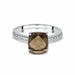 Inel Aur 14K cu Smoky Quartz 2.00 ct si Diamante Naturale 0.07 ct