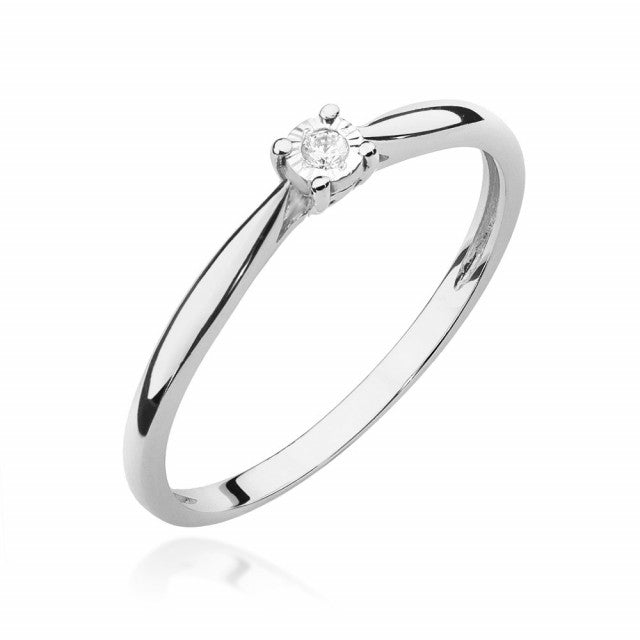Inel Aur 14K cu Diamant Natural 0.01 ct