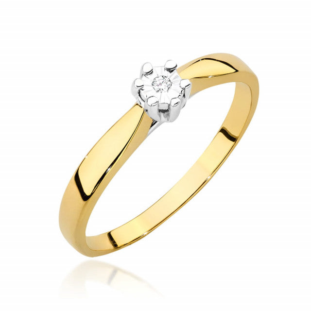 Inel Aur 14K cu Diamant Natural 0.01 ct