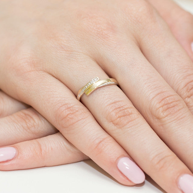 Inel Aur 14K cu Diamant Natural 0.02 ct