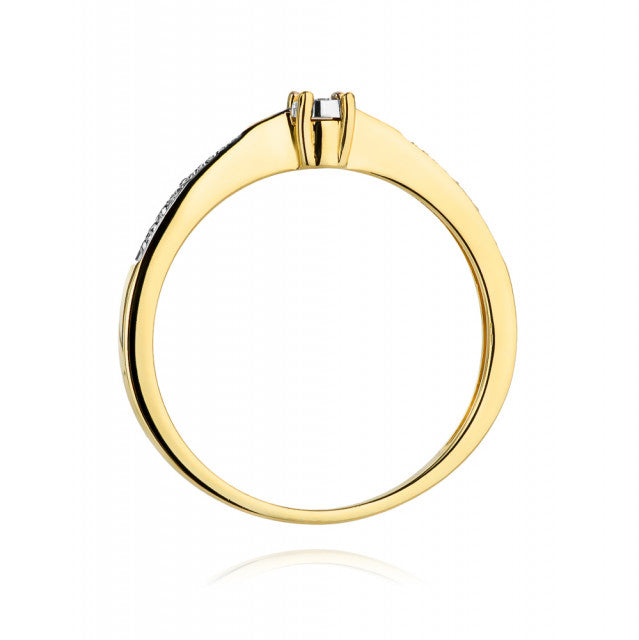 Inel Aur 14K cu Diamante Naturale 0.02 ct