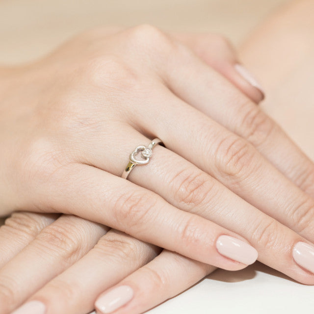 Inel Aur 14K cu Diamant Natural 0.02 ct