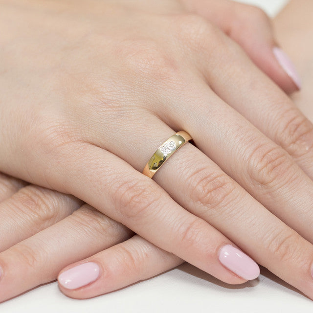 Inel Aur 14K cu Diamant Natural 0.02 ct