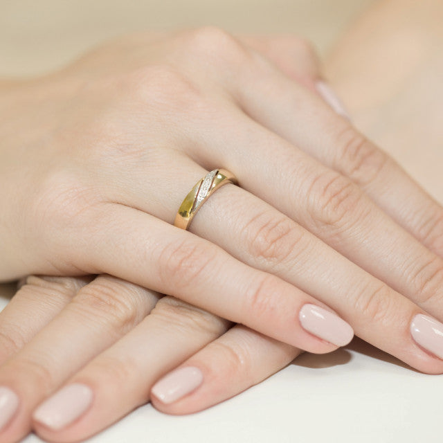 Inel Aur 14K cu Diamant Natural 0.02 ct