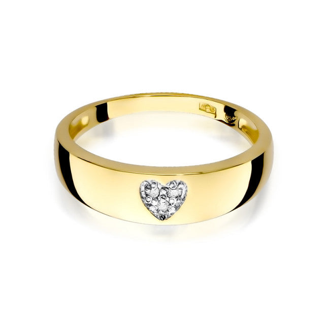 Inel Aur 14K cu Diamant Natural 0.03 ct