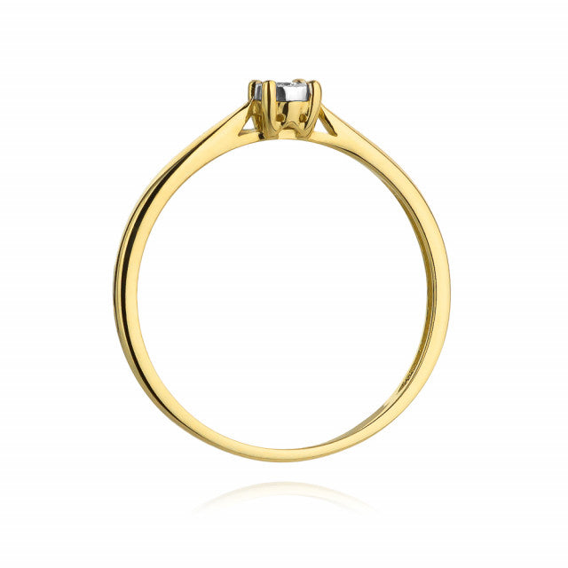 Inel Aur 14K cu Diamant Natural 0.03 ct