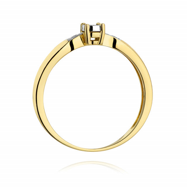 Inel Aur 14K cu Diamant Natural 0.03 ct