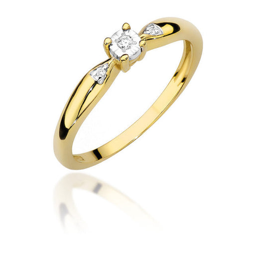 Inel Aur 14K cu Diamant Natural 0.03 ct