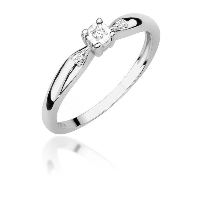 Inel Aur 14K cu Diamant Natural 0.03 ct