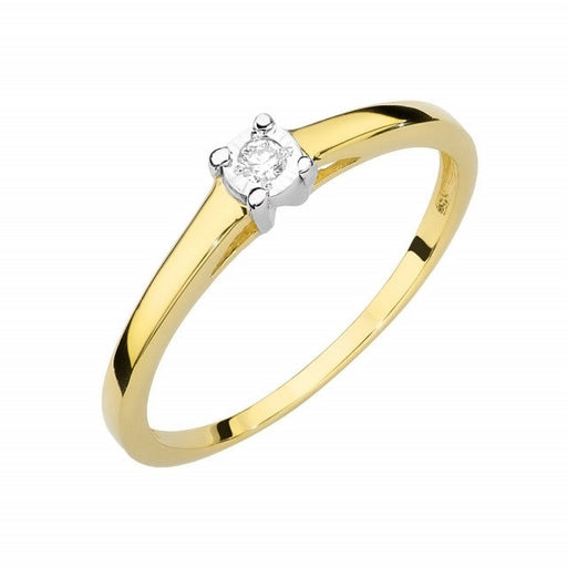 Inel Aur 14K cu Diamant Natural 0.03 ct