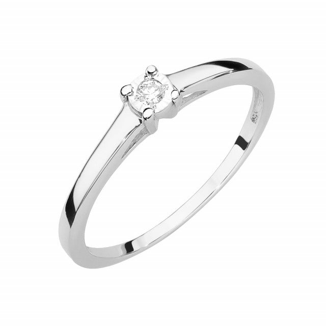 Inel Aur 14K cu Diamant Natural 0.03 ct