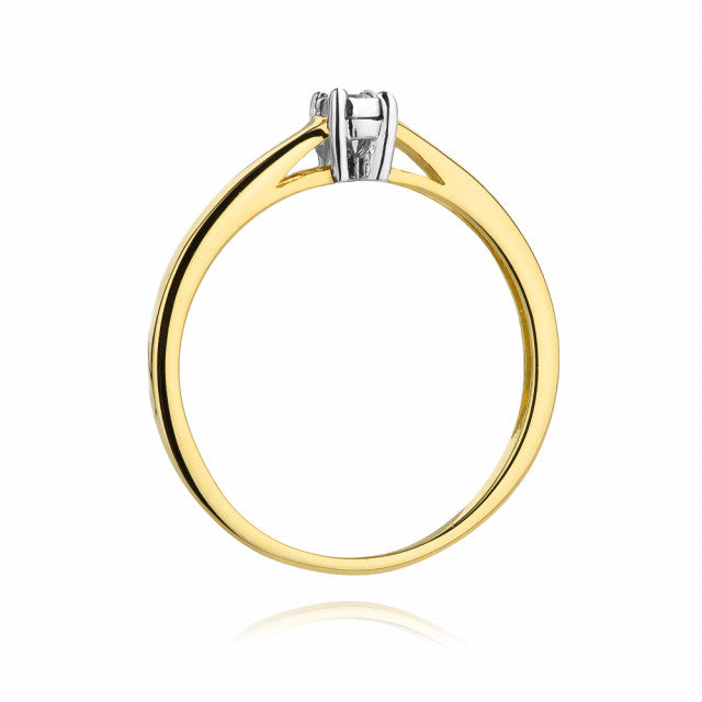 Inel Aur 14K cu Diamant Natural 0.03 ct