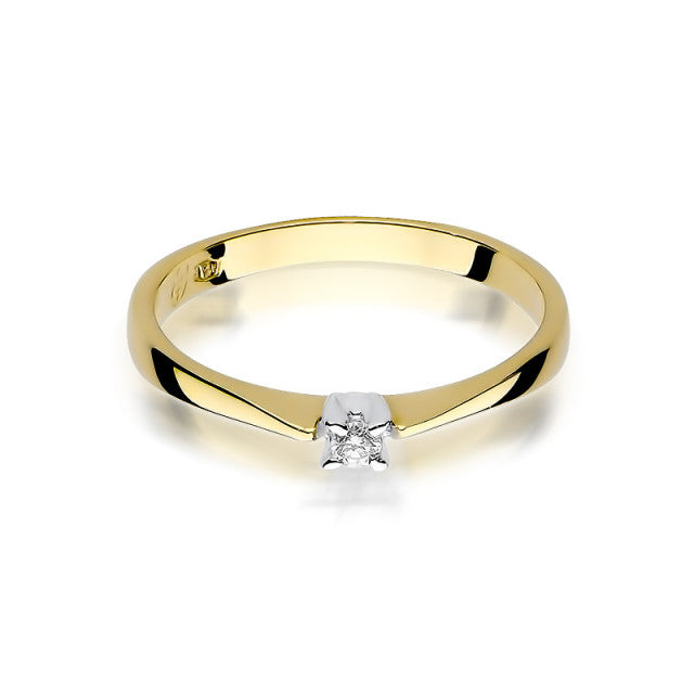 Inel Aur 14K cu Diamant Natural 0.03 ct