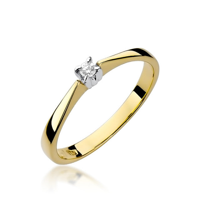 Inel Aur 14K cu Diamant Natural 0.03 ct