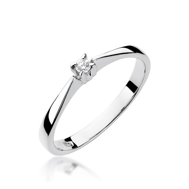 Inel Aur 14K cu Diamant Natural 0.03 ct