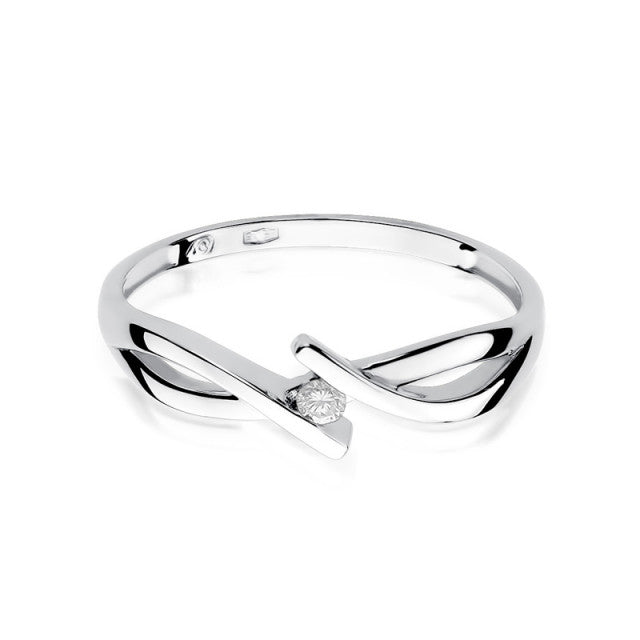 Inel Aur 14K cu Diamant Natural 0.04 ct