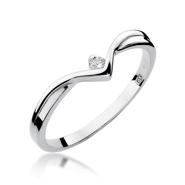 Inel Aur 14K cu Diamant Natural 0.04 ct