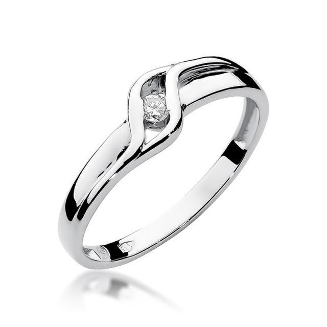 Inel Aur 14k cu Diamant Natural 0.04 ct