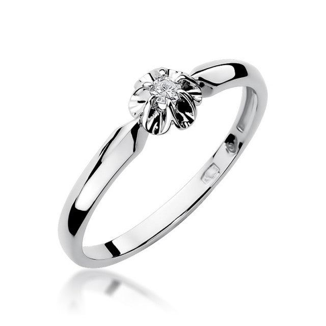 Inel Aur 14K cu Diamant Natural 0.04 ct