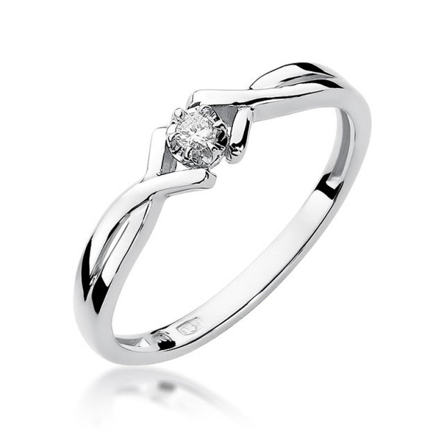 Inel Aur 14K cu Diamant Natural 0.04 ct