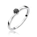 Inel Aur 14K cu Diamante Naturale Negre 0.04 ct