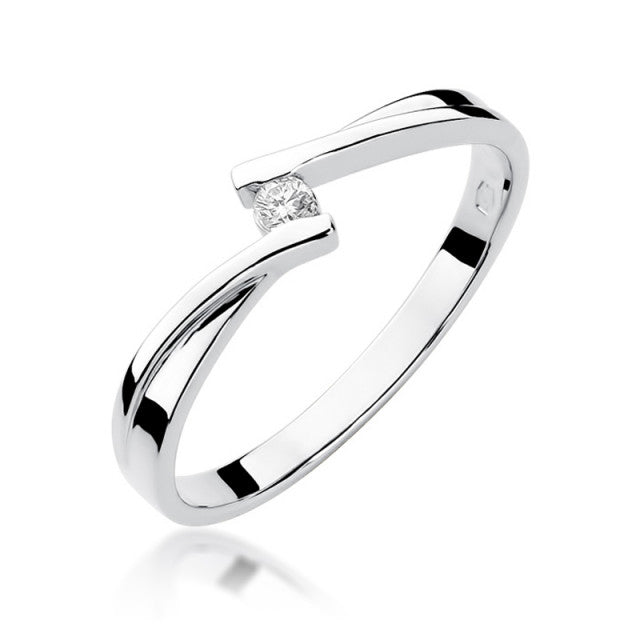 Inel Aur 14K cu Diamant Natural 0.04 ct