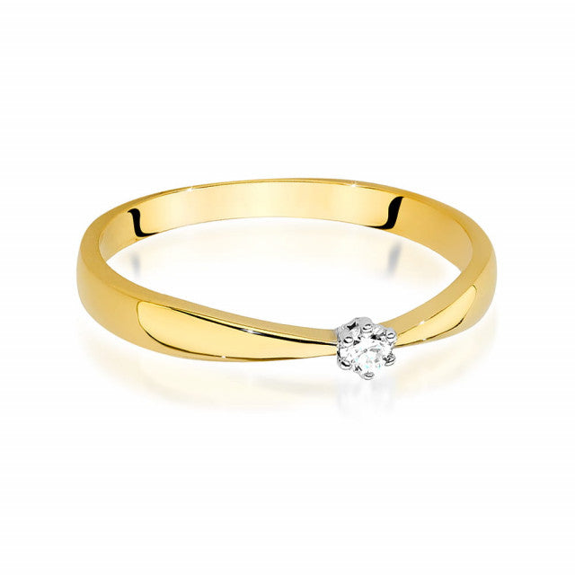 Inel Aur 14K cu Diamant Natural 0.04 ct