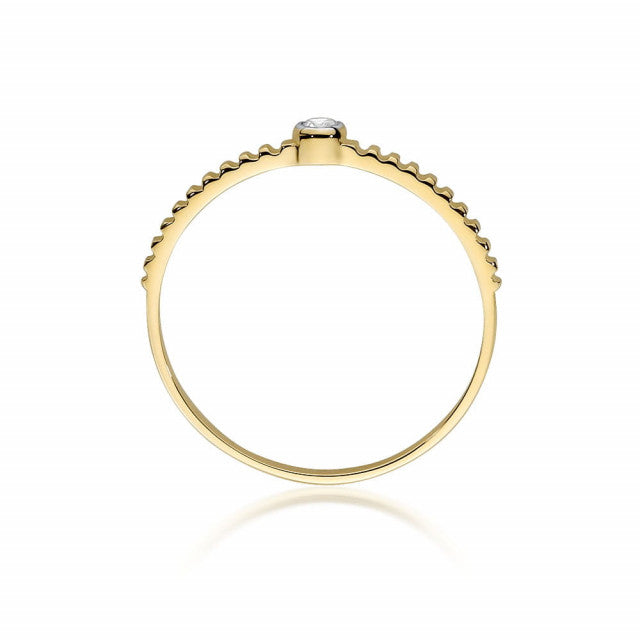 Inel Aur 14K cu Diamant Natural 0.04 ct