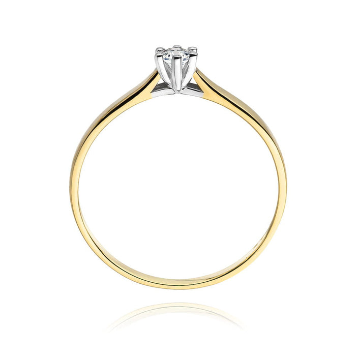 Inel Aur 14K cu Diamant Natural 0.04 ct
