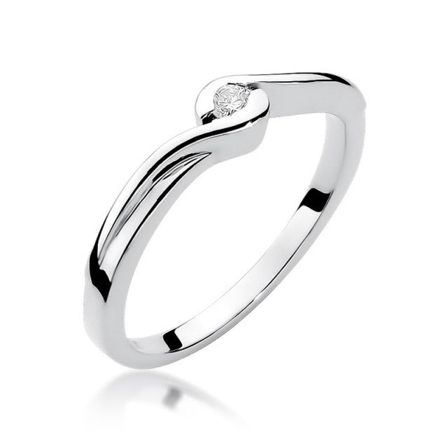 Inel Aur 14K cu Diamant Natural 0.05 ct