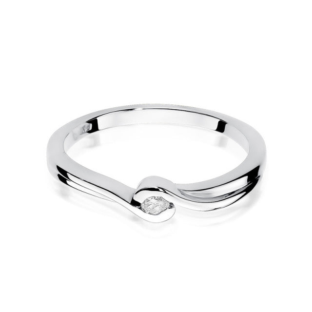 Inel Aur 14K cu Diamant Natural 0.05 ct