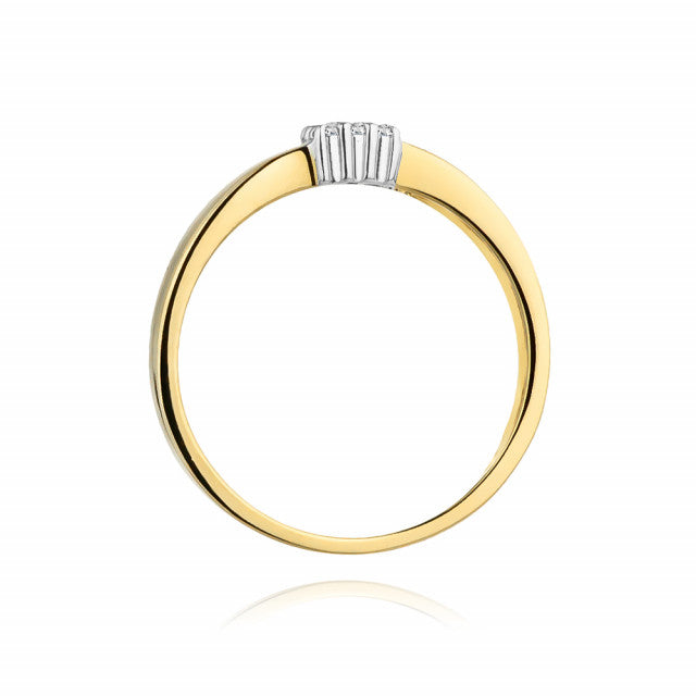 Inel Aur 14K cu Diamant Natural 0.05 ct