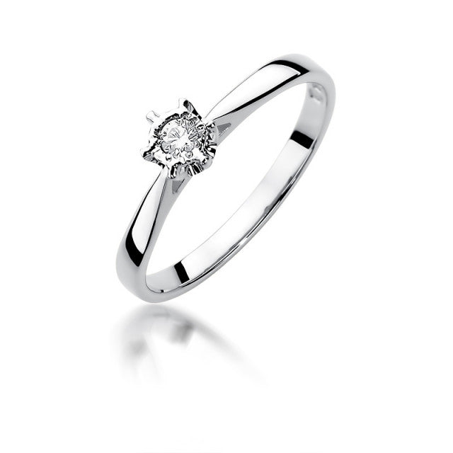 Inel Aur 14K cu Diamant Natural 0.05 ct