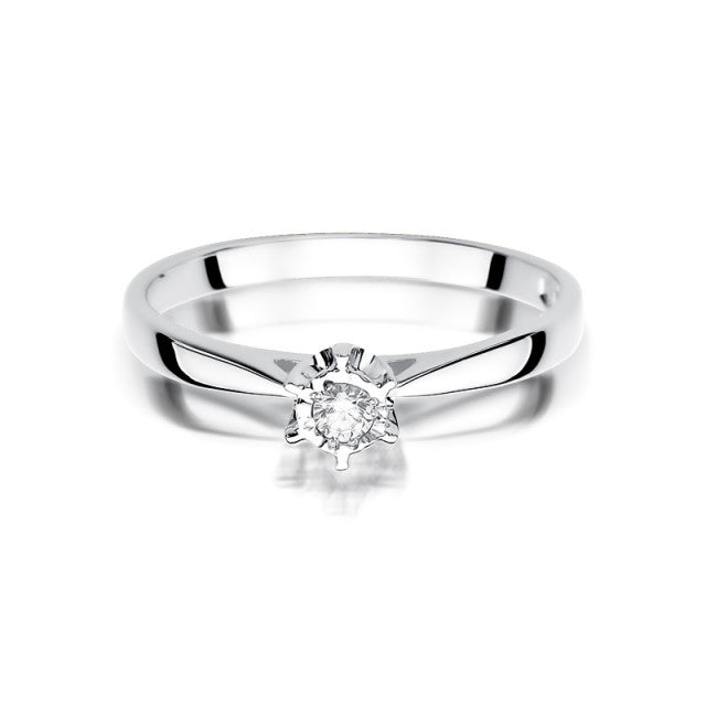 Inel Aur 14K cu Diamant Natural 0.05 ct