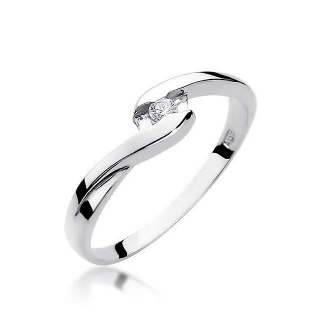 Inel Aur 14K cu Diamant Natural 0.05 ct