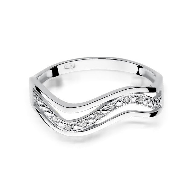 Inel Aur 14K cu Diamant Natural 0.06 ct