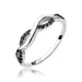 Inel Aur 14K cu Diamante Naturale Negre 0.07 ct