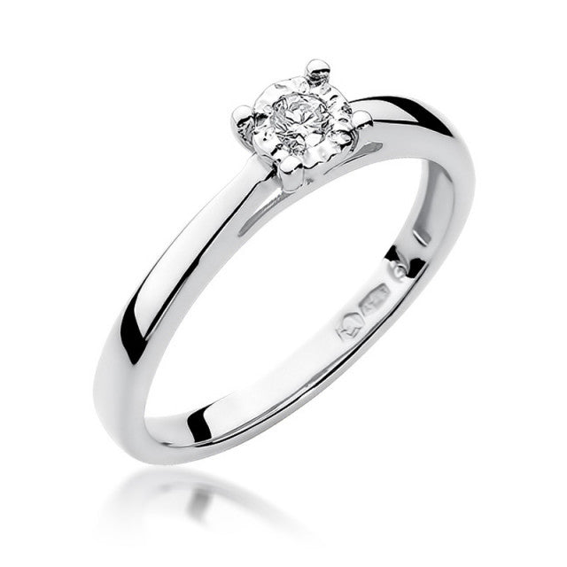 Inel Aur 14k cu Diamant Natural 0.08 ct