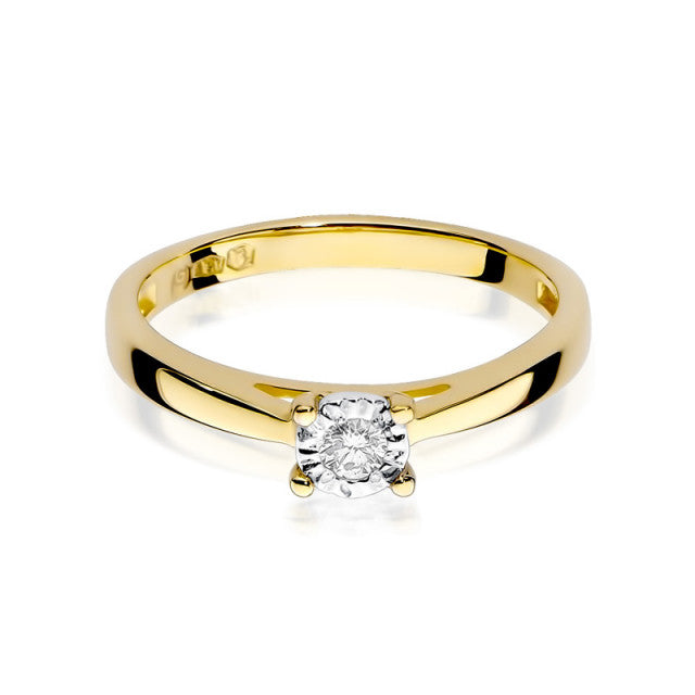 Inel Aur 14k cu Diamant Natural 0.08 ct