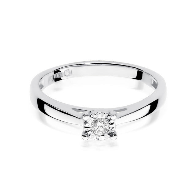 Inel Aur 14k cu Diamant Natural 0.08 ct