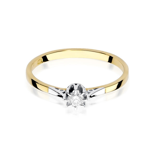Inel Aur 14K cu Diamant Natural 0.08 ct