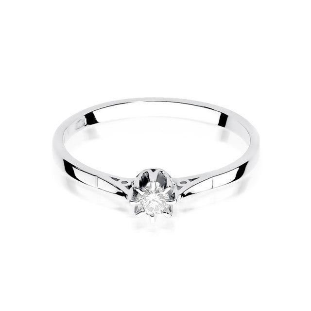 Inel Aur 14K cu Diamant Natural 0.08 ct