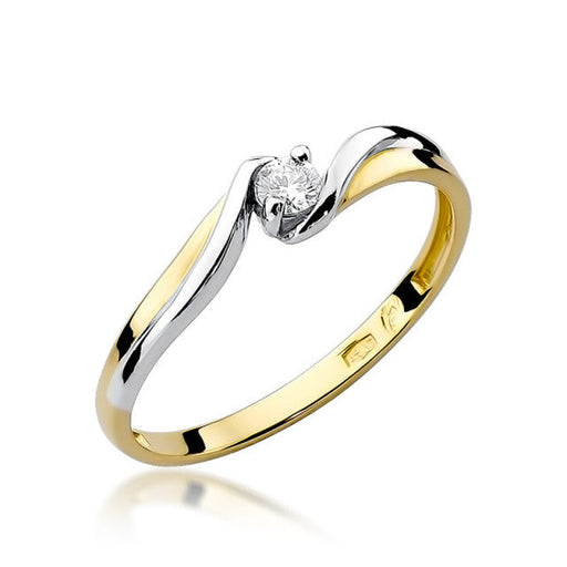 Inel Aur 14K cu Diamant Natural 0.08 ct